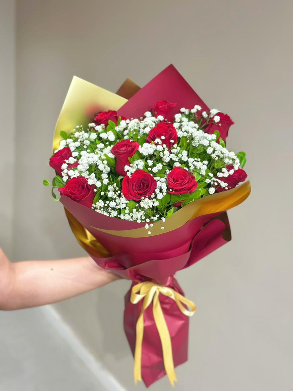 RAMALHETE P COM ROSAS VERMELHAS 